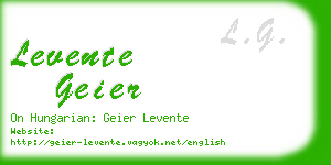 levente geier business card